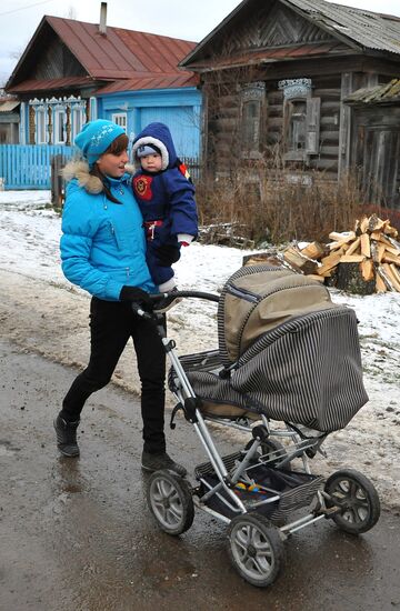 Rural life in Karabolka village, Chelyabinsk region