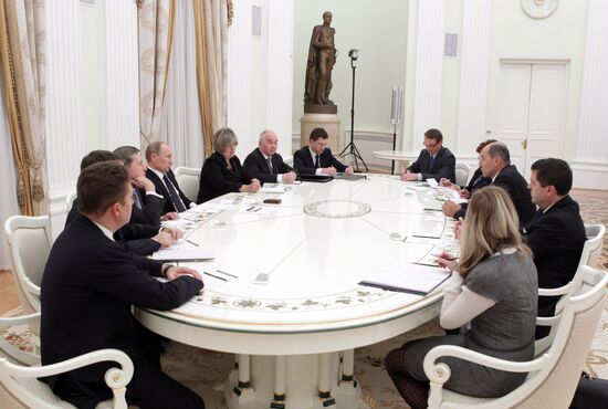 Vladimir Putin meets with Janez Jansa in the Kremlin