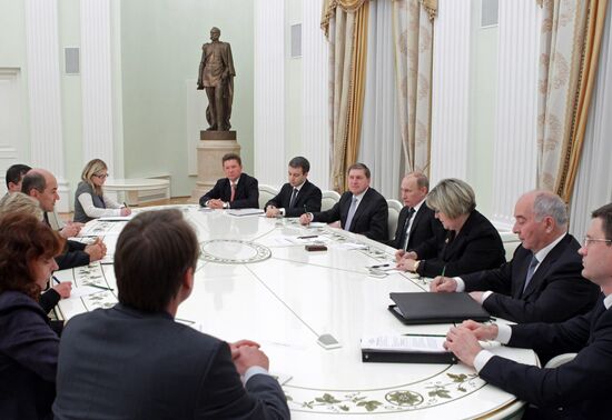 Vladimir Putin meets with Janez Jansa in the Kremlin