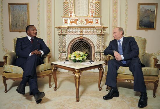 Vladimir Putin meets with Denis Sassou Nguesso