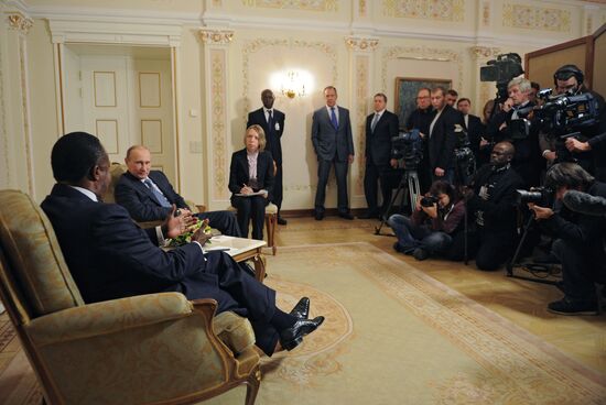 Vladimir Putin meets with Denis Sassou Nguesso