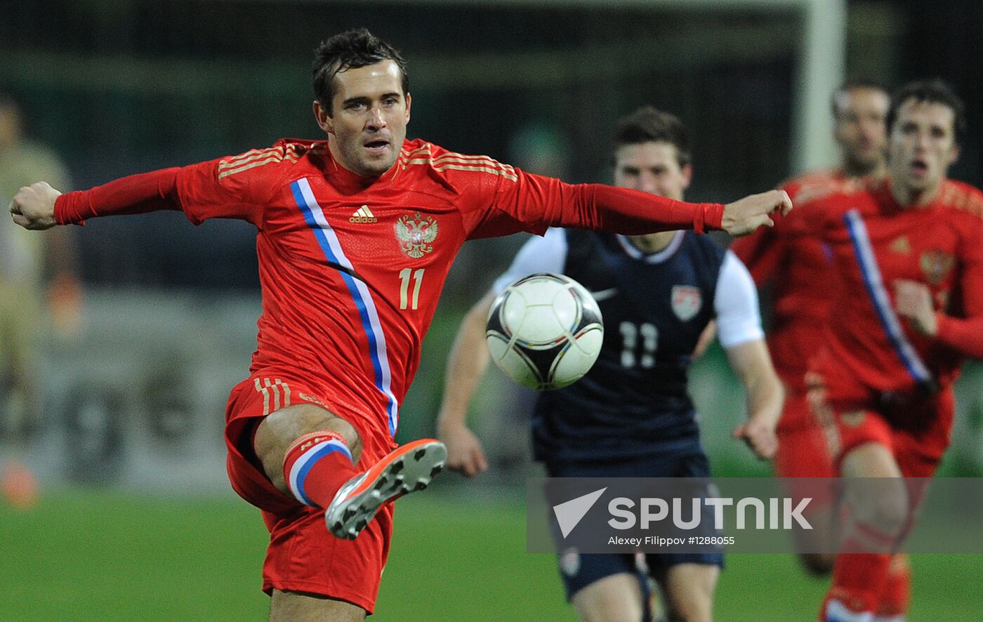 Russia vs. USA football friendly match