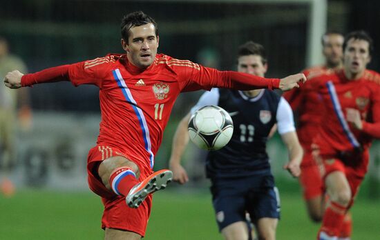 Russia vs. USA football friendly match