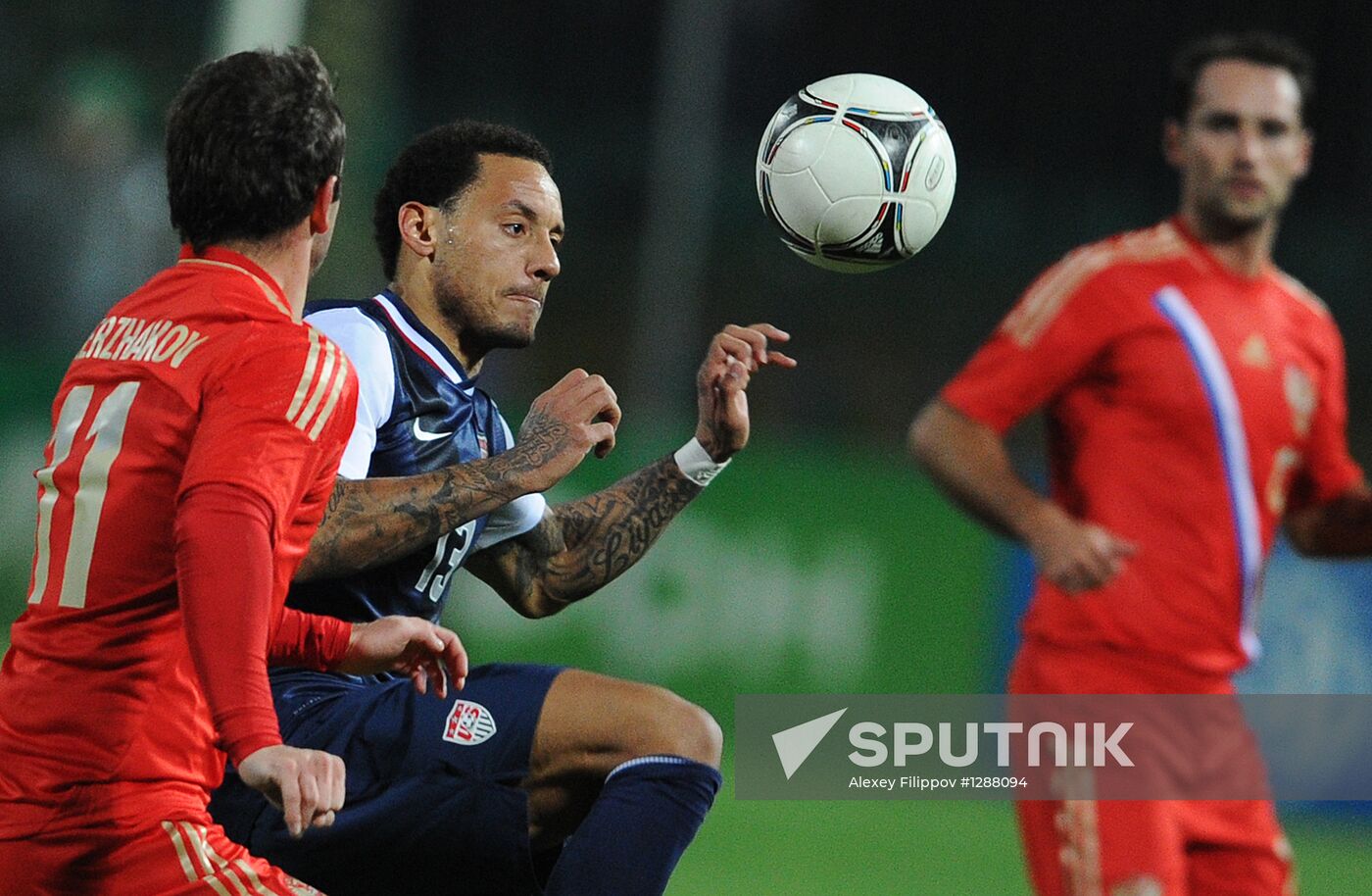 Russia vs. USA football friendly match