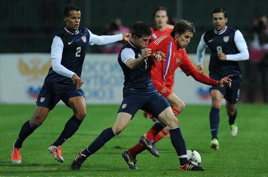 Russia vs. USA football friendly match