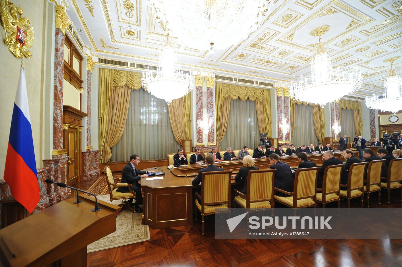 Dmitry Medvedev chairs Russian Government meeting