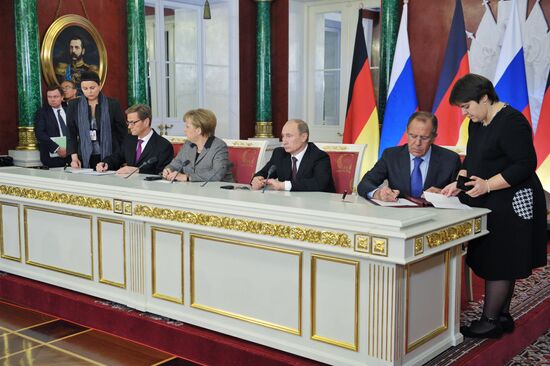 Russian-German bilateral talks in the Kremlin