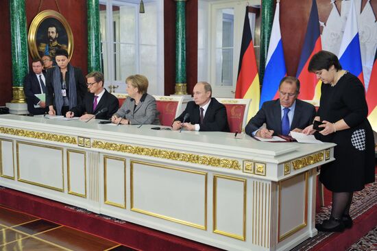 Russian-German bilateral talks in the Kremlin