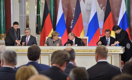 Russian-German bilateral talks in the Kremlin