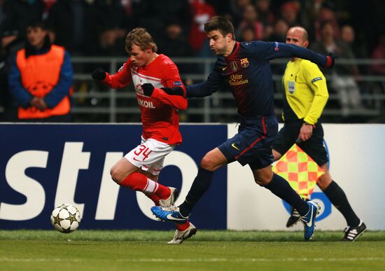 Football. UEFA Europa League. Spartak vs. Barcelona