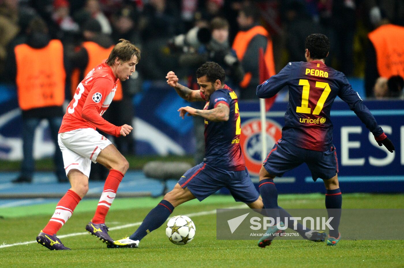 Football. UEFA Europa League. Spartak vs. Barcelona