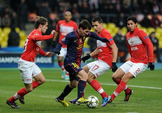 Football. UEFA Europa League. Spartak vs. Barcelona