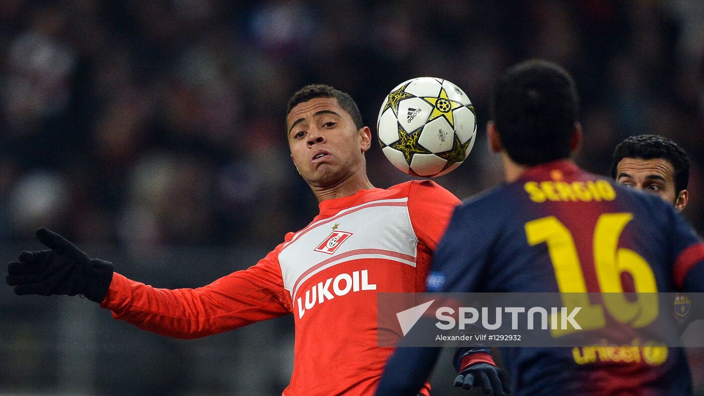 Football. UEFA Champions League. Spartak vs. Barcelona