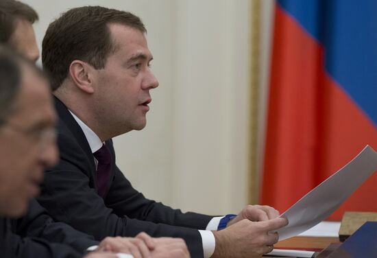 Dmitry Medvedev attends Russia's Security Council meeting