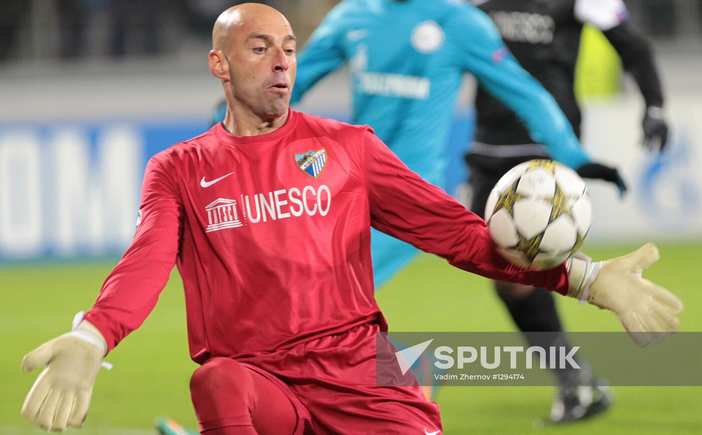 Malaga's goalkeeper Wilfredo Caballero