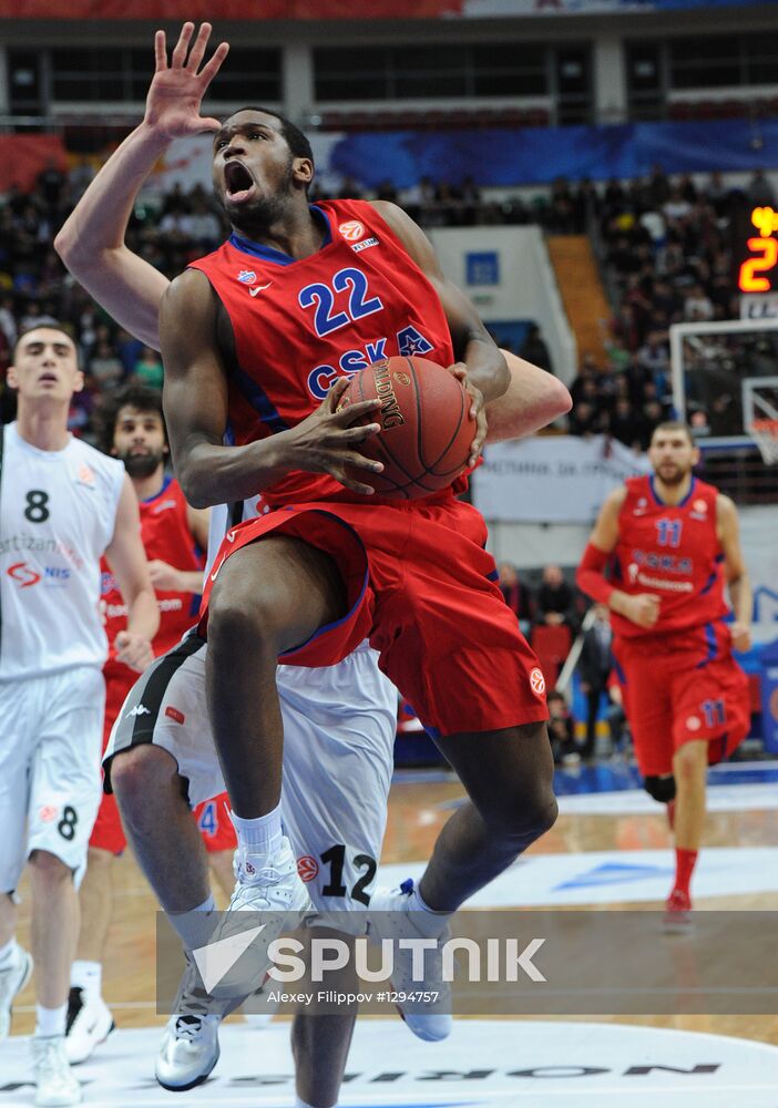 Basketball. Euroleague. CSKA vs. Partizan