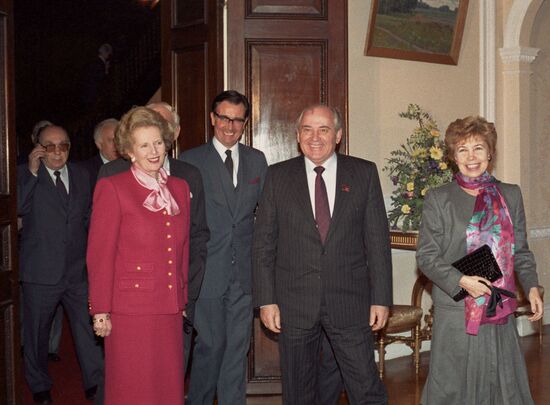 Margaret Thatcher, Mikhail Gorbachev and Raisa Gorbachyova