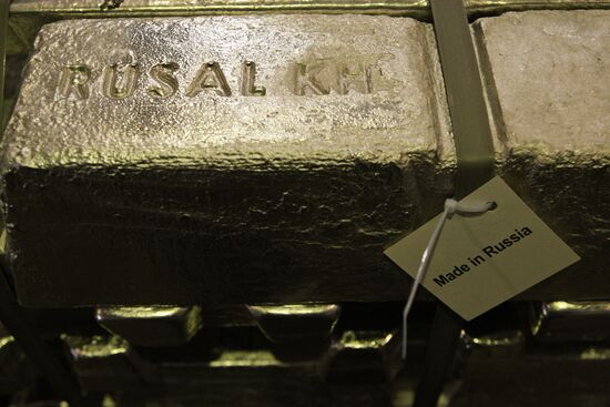 Aluminum production at RUSAL plants