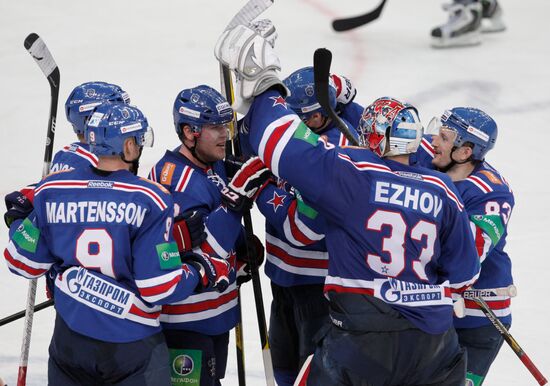Hockey KHL. SKA vs. Dynamo (Minsk)