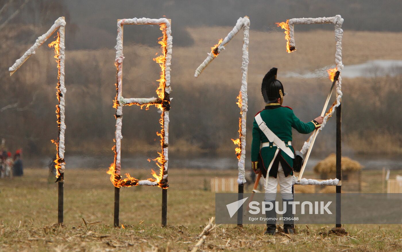 Reenactment of 1812 Battle on Berezina river