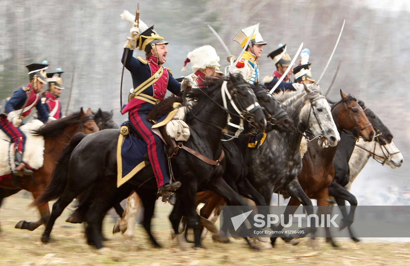 Reenactment of 1812 Battle on Berezina river