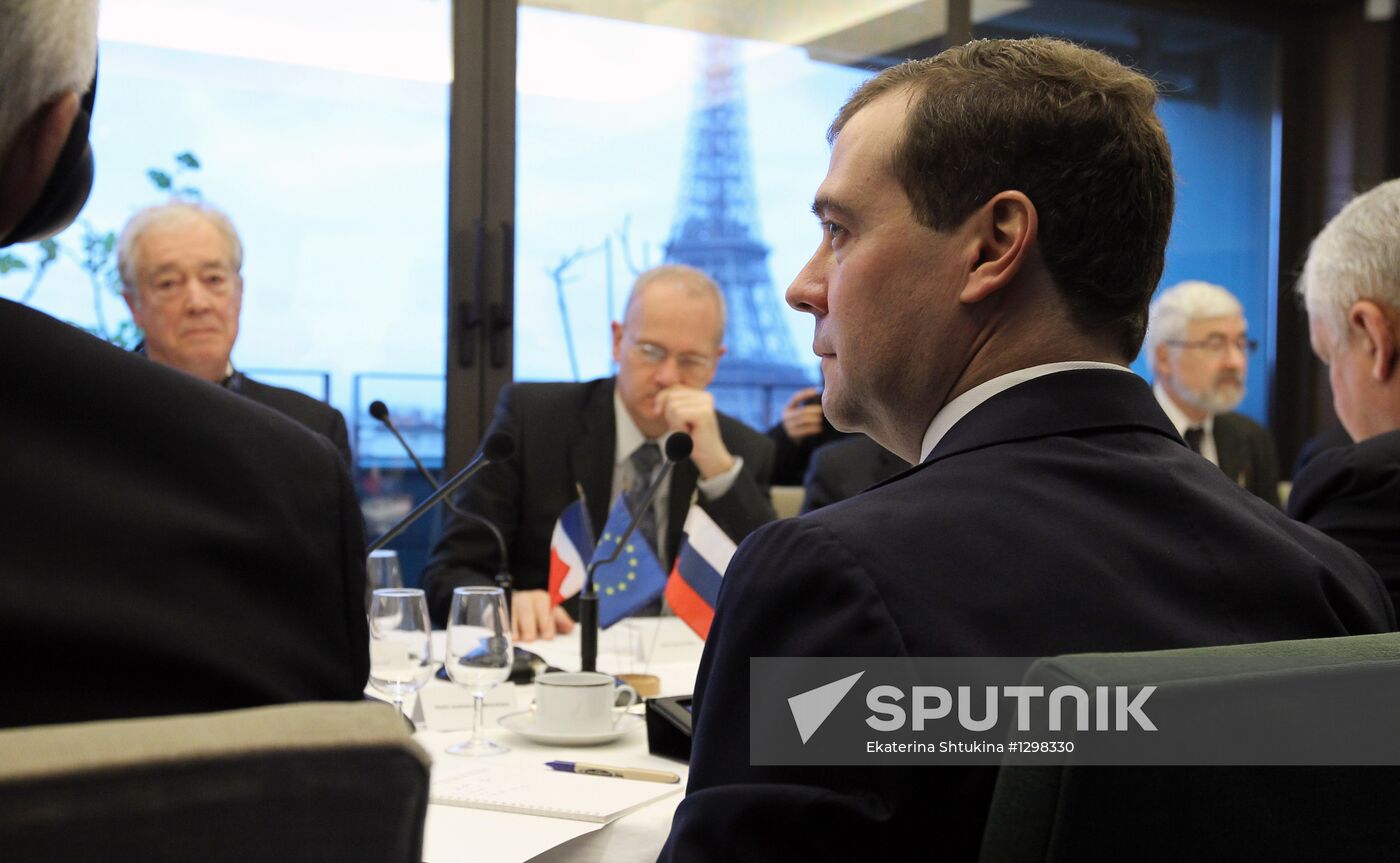 Dmitry Medvedev visits France