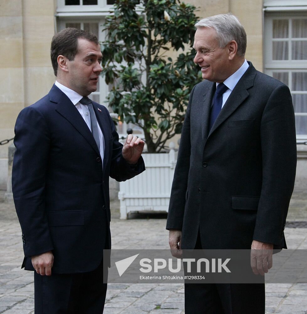 Dmitry Medvedev visits France