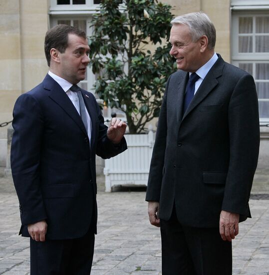 Dmitry Medvedev visits France