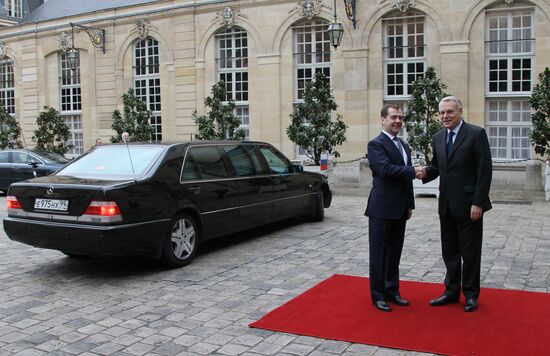 Dmitry Medvedev visits France