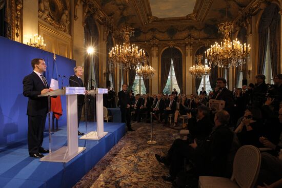 Dmitry Medvedev visits France