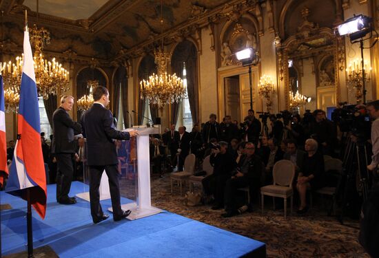 Dmitry Medvedev visits France
