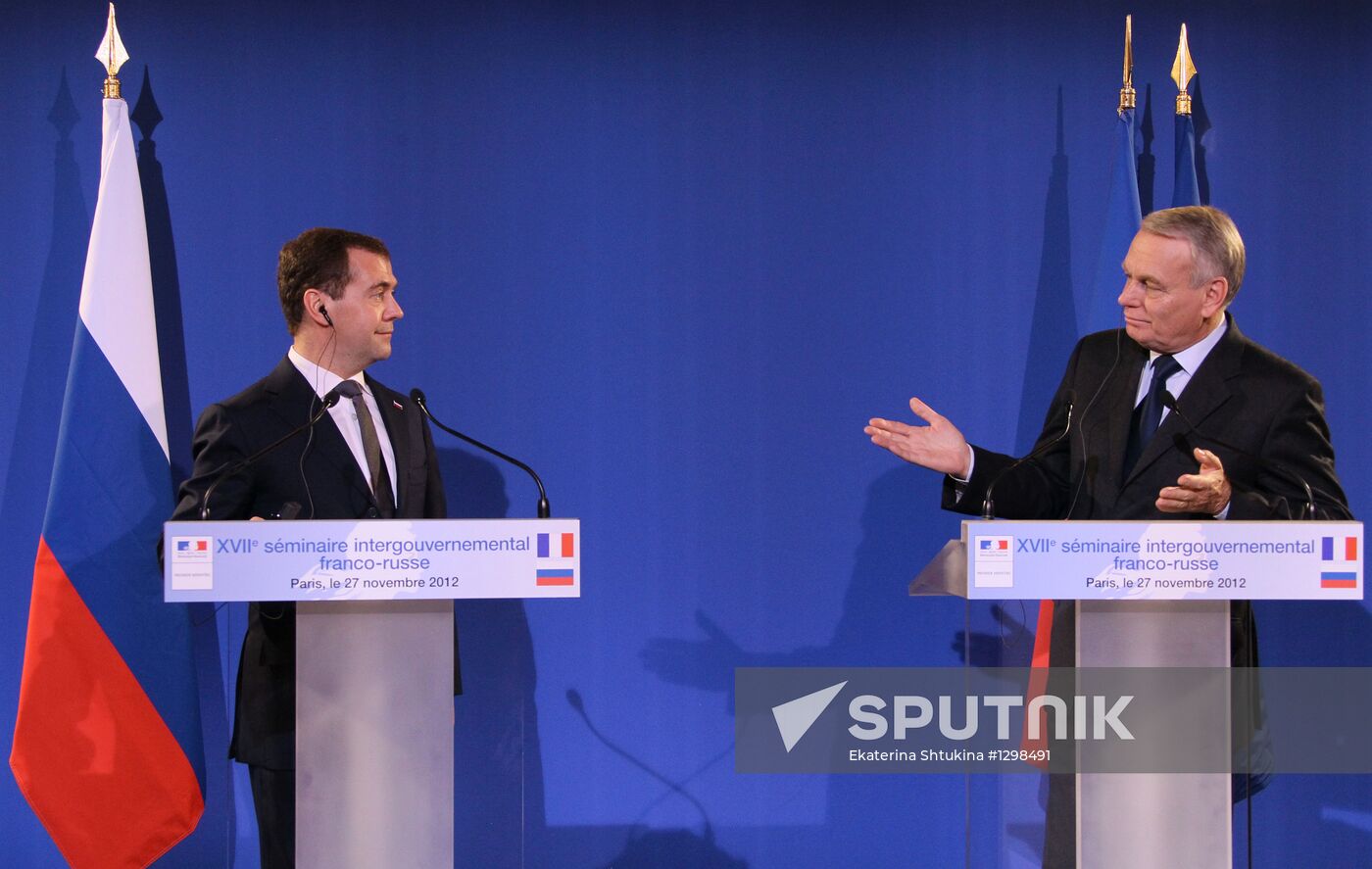 Dmitry Medvedev visits France