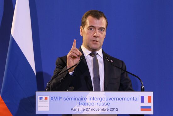 Dmitry Medvedev visits France