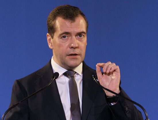 Dmitry Medvedev visits France