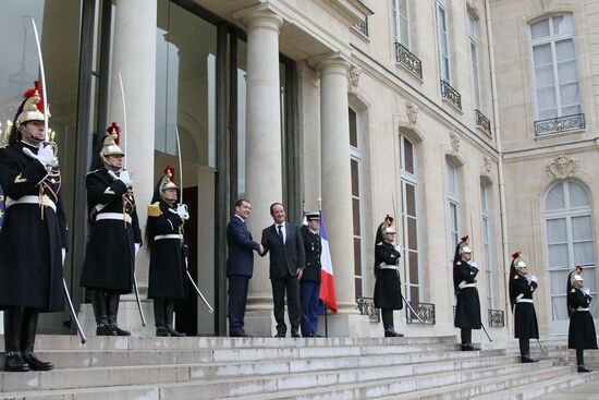Dmitry Medvedev visits France