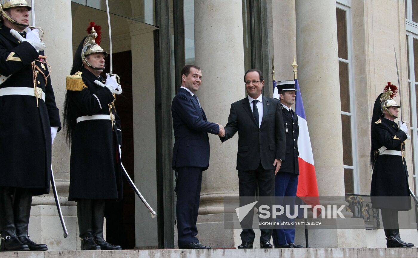 Dmitry Medvedev visits France