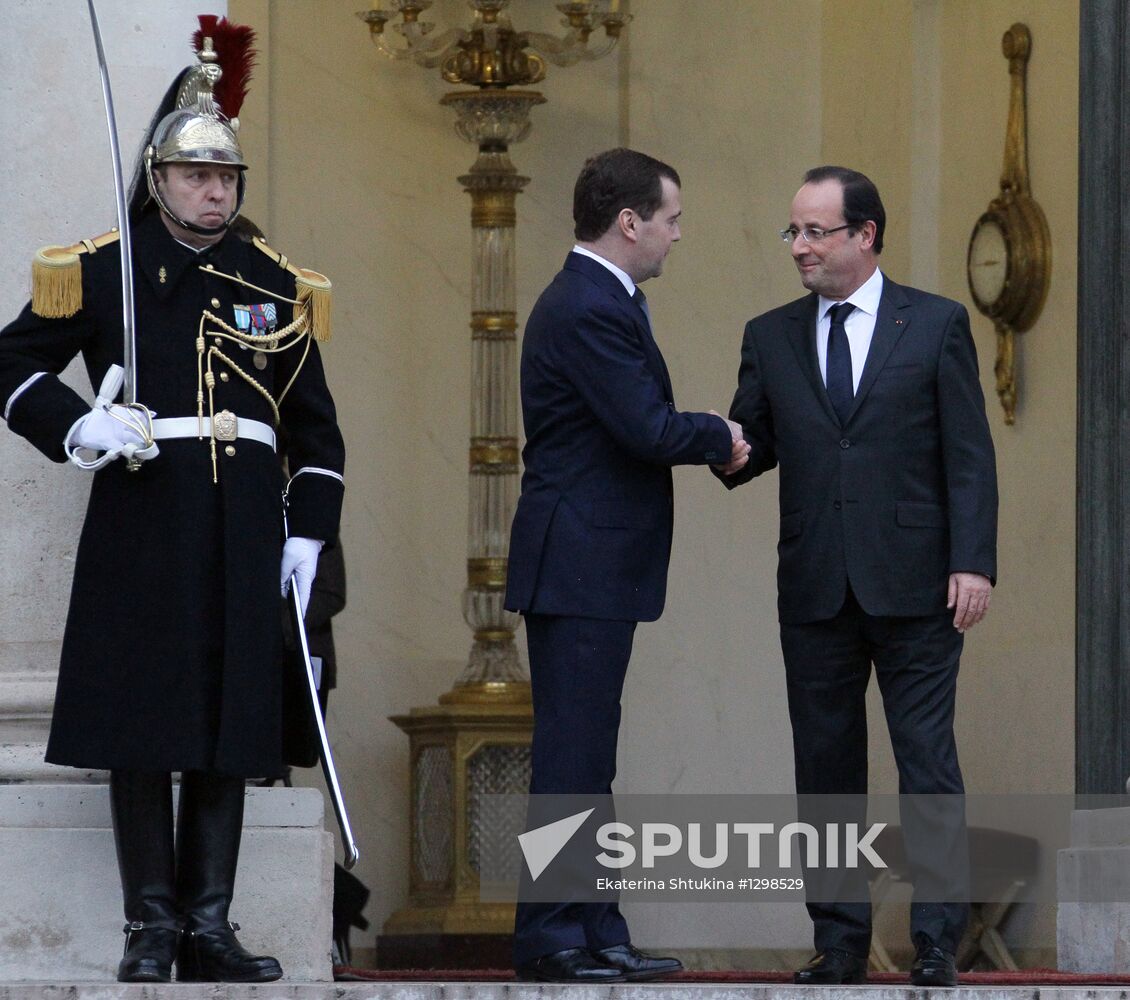 Dmitry Medvedev visits France