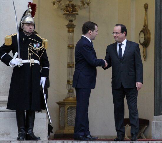 Dmitry Medvedev visits France