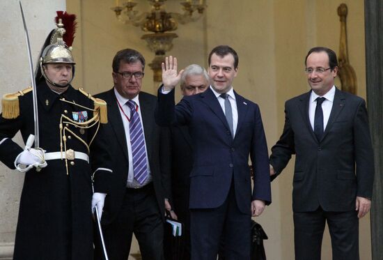 Dmitry Medvedev visits France