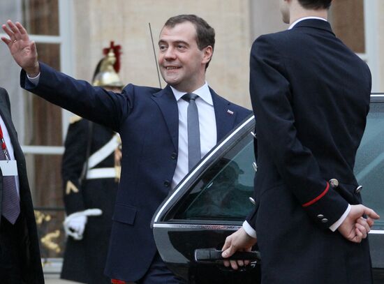 Dmitry Medvedev visits France