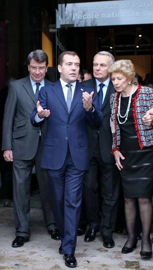 Dmitry Medvedev visits France