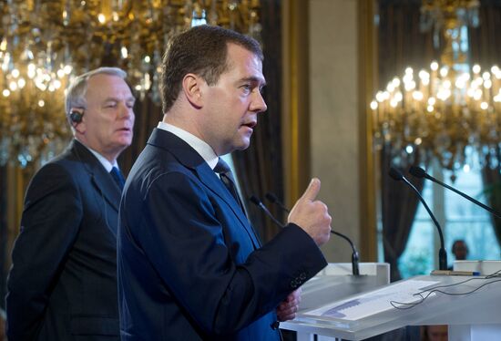 Dmitry Medvedev visits France