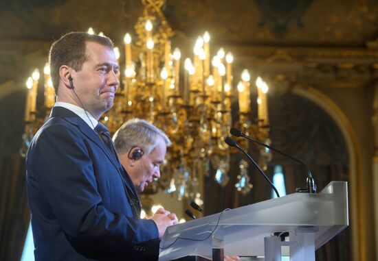 Dmitry Medvedev visits France