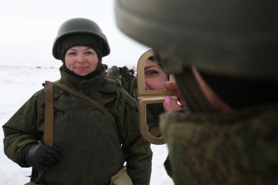 Airborne forces training in Omsk Region