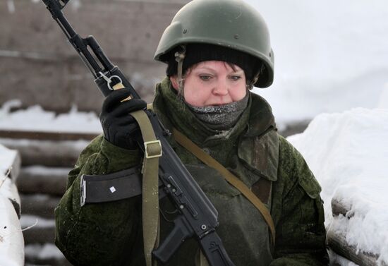Airborne forces training in Omsk Region