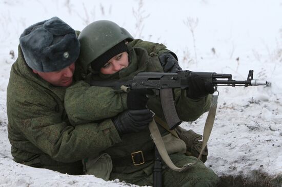 Airborne forces training in Omsk Region