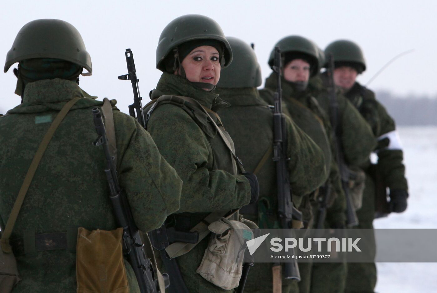 Airborne forces training in Omsk region