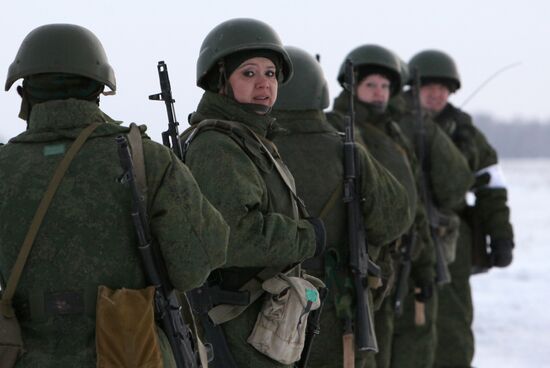 Airborne forces training in Omsk region