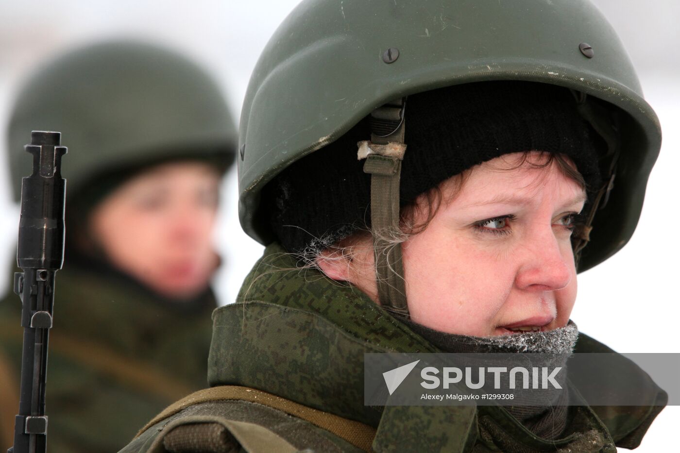 Airborne forces training in Omsk region