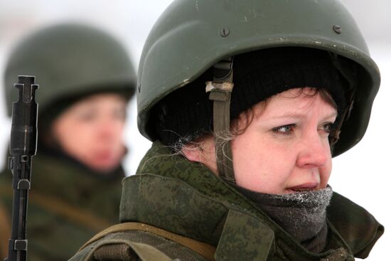 Airborne forces training in Omsk region